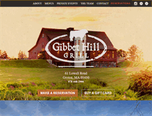 Tablet Screenshot of gibbethillgrill.com